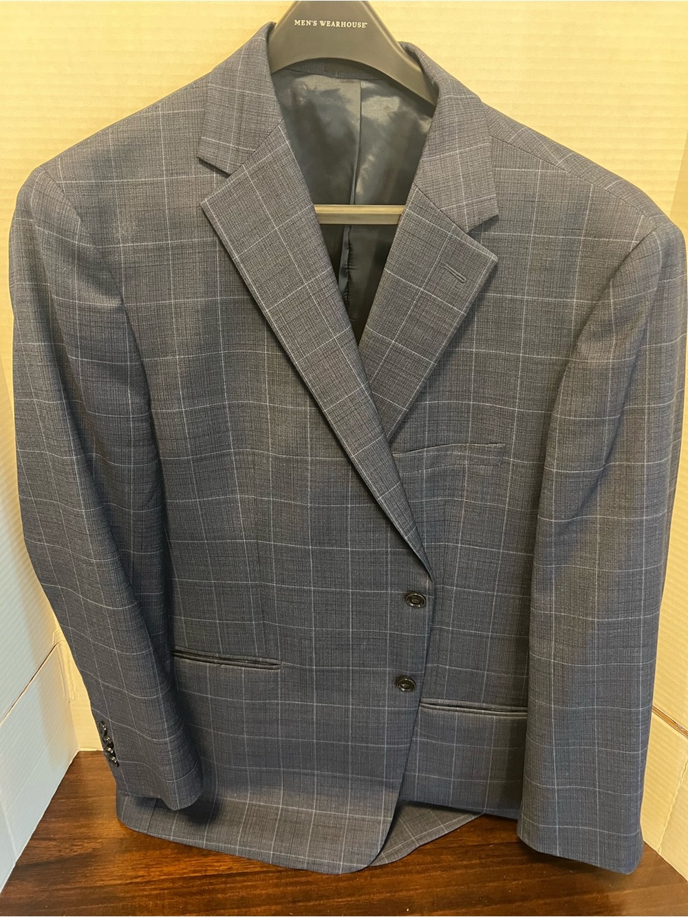 Calvin Klein Slate Blue Windowpane Sport Coat